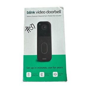 Blink Video Doorbell Black HD Battery Powered Two-Way Audio Alexa Compatible NIB